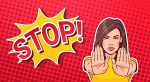 woman-gesturing-no-stop-sign-pop-art-style-banner-dot-background_48369-13861